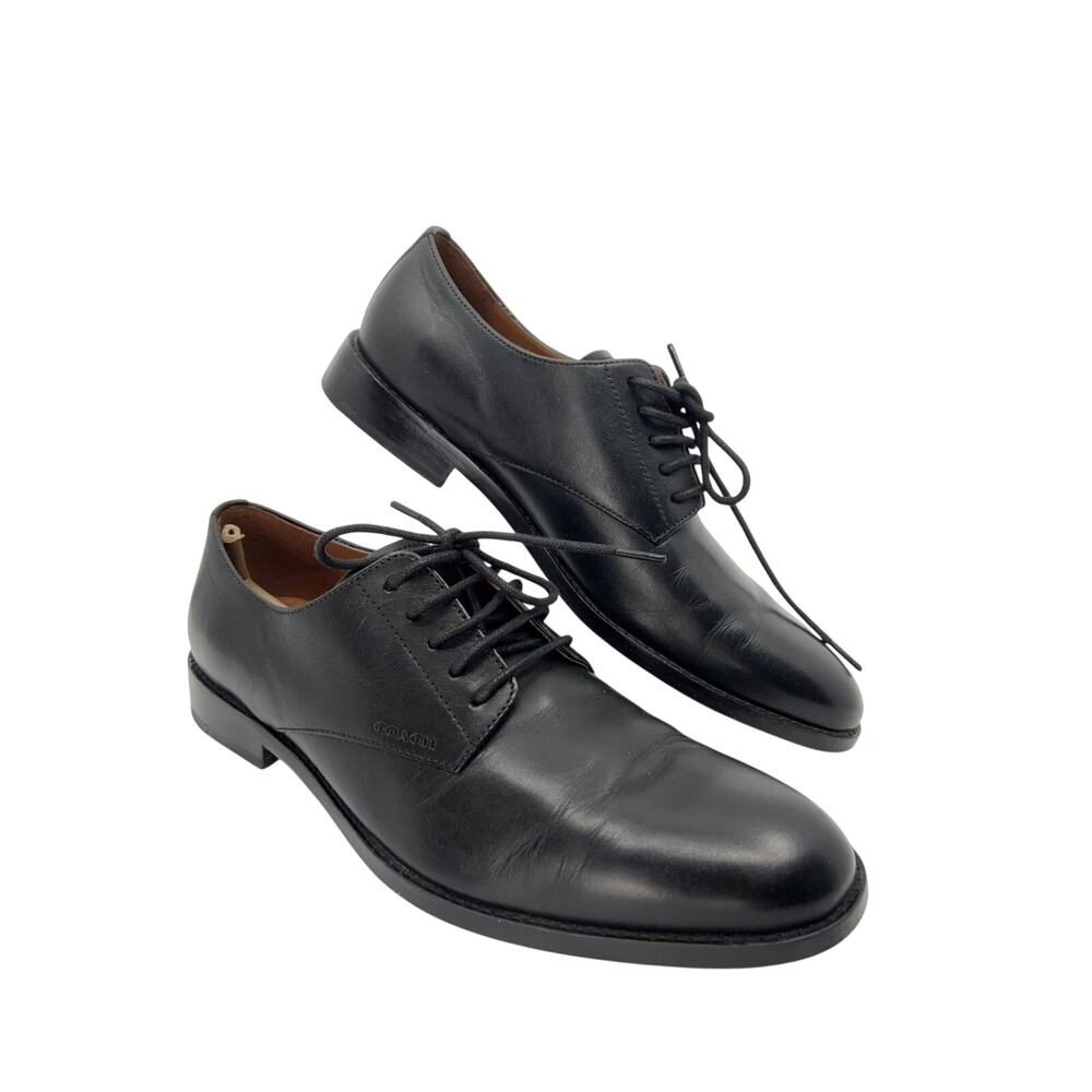 Coach Davi Derby CP813 Oxfords Men US 8.5D Black Leather Good